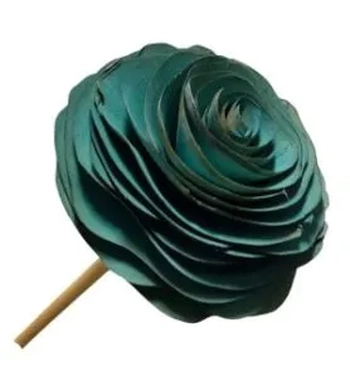 VAR-007-TUR- PALITO DIFUSOR EM MADEIRA25CM COR TURQUESA