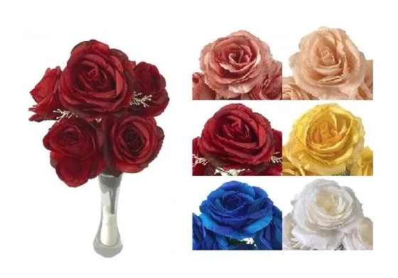 07970 BUQUE DE ROSAS REDONDAS X5 40CM