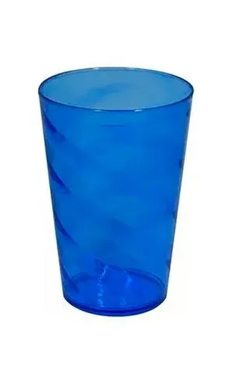COPO TWISTER 400 ML CRISTAL AZUL ROYAL C/ TAMPA