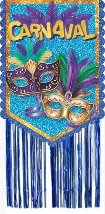 912 PAINEL BANDEIRAO ESTANDARTE FOLIA C/FITILHO 50X70CM