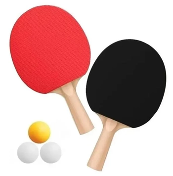 GU5109 CONJUNTO C/2 RAQUETE PING PONG E 3 BOLAS