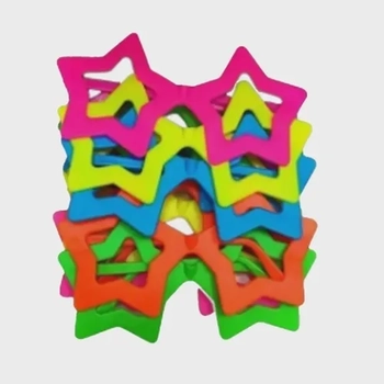 1290 OCULOS ESTRELA NEON LUZ NEGRA C/10