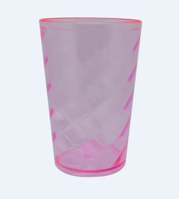 COPO TWISTER 400 ML CRISTAL ROSA BEBE C/TAMPA