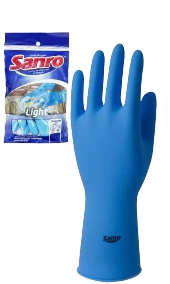 283970202 LUVA LATEX LIGTH AZUL G