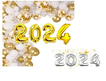 YDH2280 KIT BALAO 2024 16 POLEGADAS PRATA/OURO 40CM