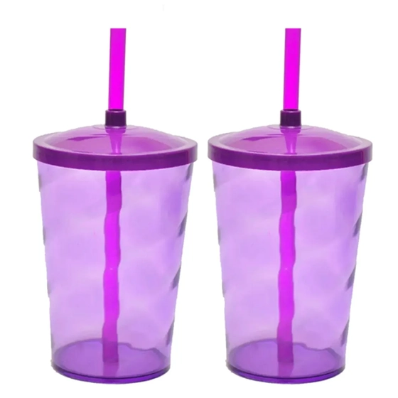 COPO TWISTER 750 ML CRISTAL ROXO C/ TAMPA