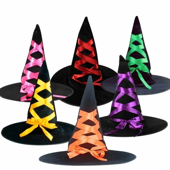 900171 CHAPEU DE BRUXA CORES SORTIDAS