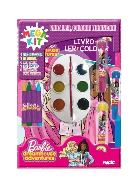 LIVRO MEGA KIT PARA LER, COLORIR E BRINCAR - BARBIE