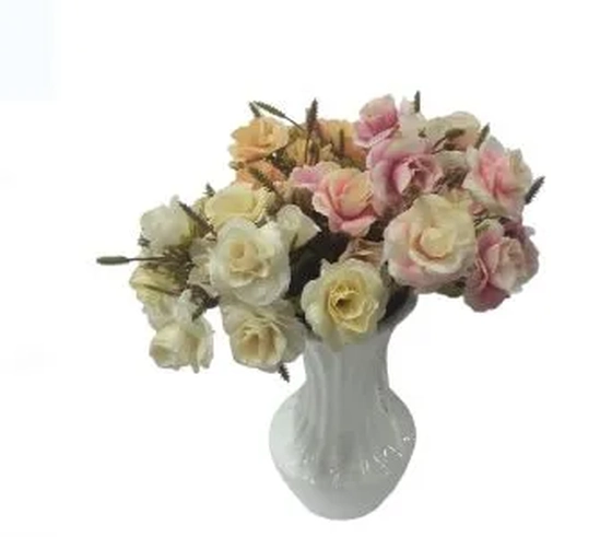 03290 MINI BUQUE DE ROSA ENVELHECIDA 28CM