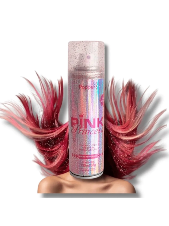 CL9418-P TINTA GLITTER SPRAY P/CABELOS PINK PRINCESA 150ML