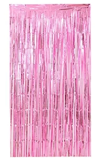 RAF-RO CORTINA DE FITA COR METALIZADA 1X2 MTS ROSA