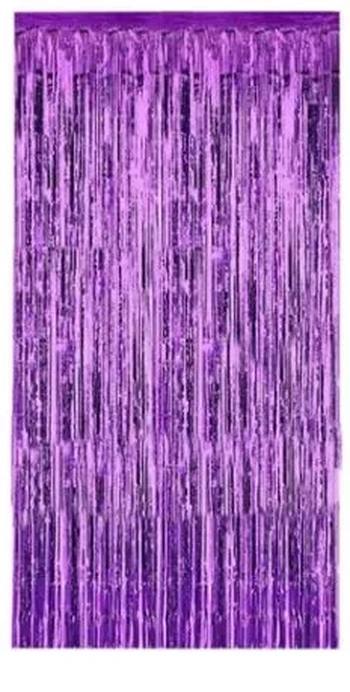 RAF-LE CORTINA DE FITA COR METALIZADA 1X2 MTS LILAS ESCURO