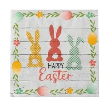 GP33138 GUARDANAPO FOLHA DUPLA PASCOA COELHINHOS 33X33CM