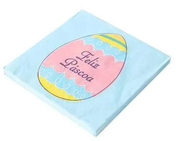 GP33201 GUARDANAPO FOLHA DUPLA FELIZ PASCOA 32X32CM
