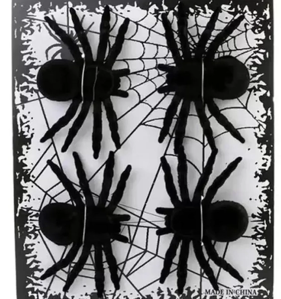 900193 ENFEITE ARANHA DE PLASTICO 11X6,5CM C/4