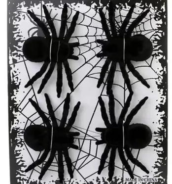 900193 ENFEITE ARANHA DE PLASTICO 11X6,5CM C/4