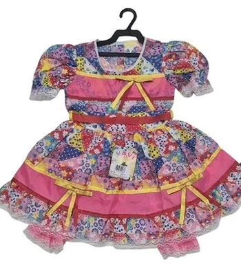 00126 VESTIDO JUNINO JUVENIL TAM 4