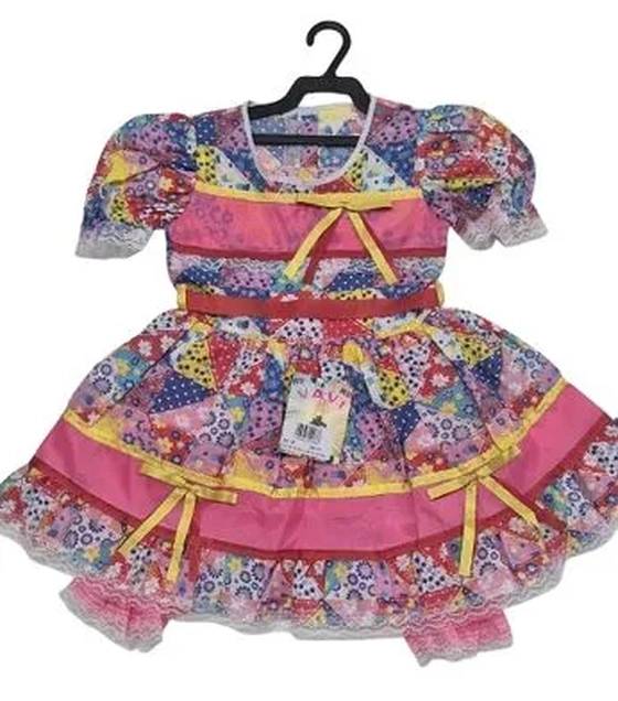 00126 VESTIDO JUNINO JUVENIL TAM 8