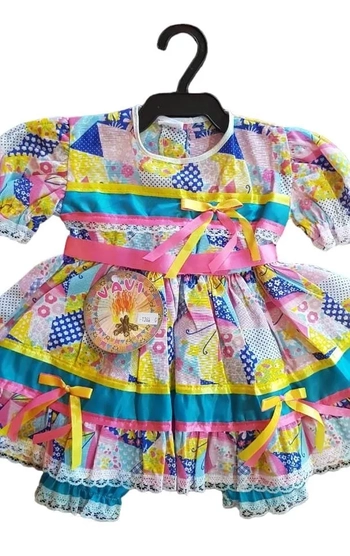 00126 VESTIDO JUNINO JUVENIL TAM 10