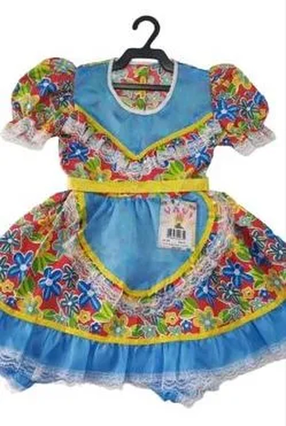 0094 VESTIDO JUNINO JUVENIL TAM 12