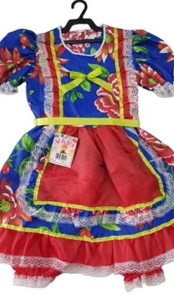 0032 VESTIDO JUNINO JUVENIL TAM 6