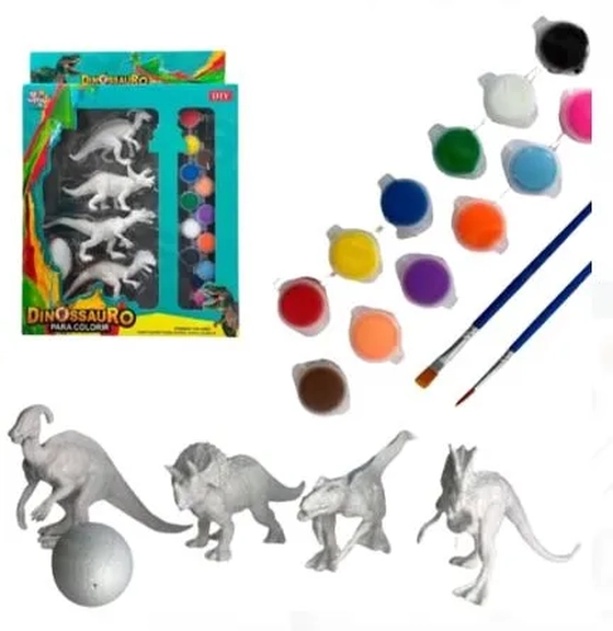 TK-AB6348 BRINQUEDO CONJUNTO ANIMAL DE PLASTICO P/ PINTURA