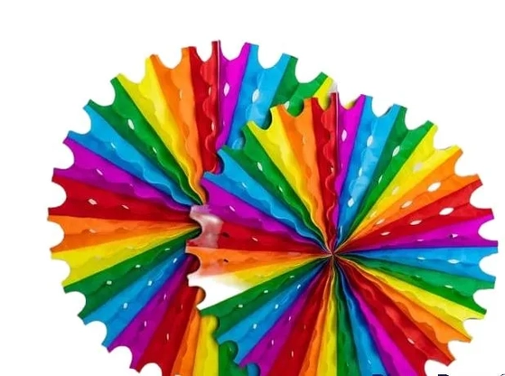 FJE1-2 ENFEITE CIRCULO COLORIDO 2 UNIDADES