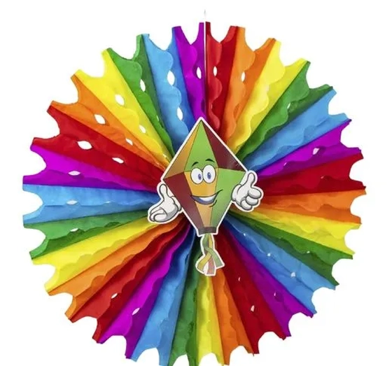 FJE8 CICULO COLORIDO - BALÃO 50CM