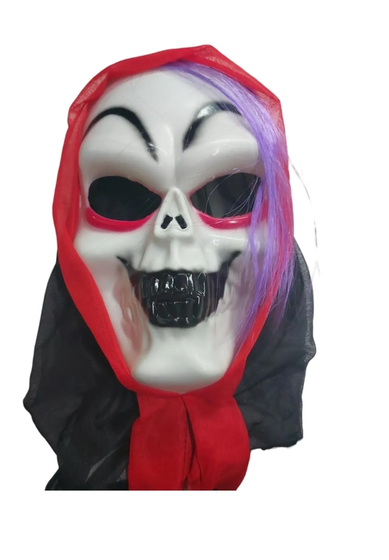 900255 MASCARA PLASTICA LUXO C/CAPUZ E CABELO