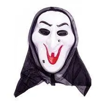 900232 MASCARA PLASTICA BRUXA C/ CAPUZ