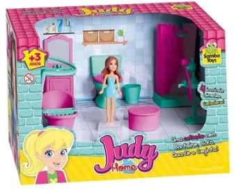 446 COLECAO JUDY BANHEIRO COM BONECA