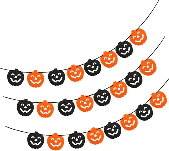 909906 VARAL BANDEIRINHA DE TNT HALLOWEEN 3MTS