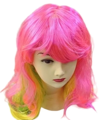 909928 PERUCA COLORIDA C/FRANJA