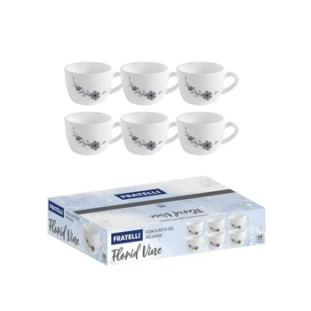 A40093 CONJUNTO XICARAS 130 ML 6 PCS FLORID VINE