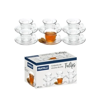 A60656 CONJUNTO XICARA CHA TULIPS C/12