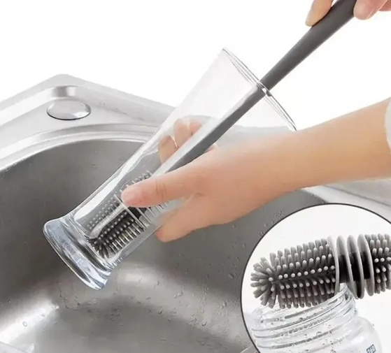 UCO238 ESCOVA PARA GARRAFAS SILICONE 32X3CM