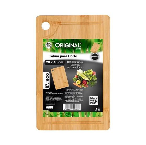 SL0243D TABUA DE CORTE EM BAMBU 28X18CM