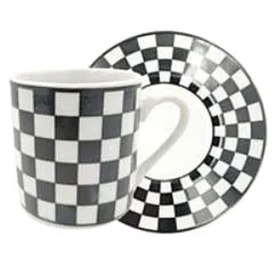 WX11547 CJ DE XICARAS DE CAFE C/ PIRES PORCELANA C/6