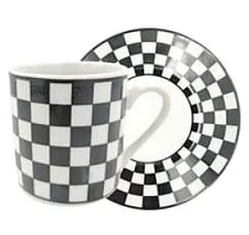 WX11547 CJ DE XICARAS DE CAFE C/ PIRES PORCELANA C/6