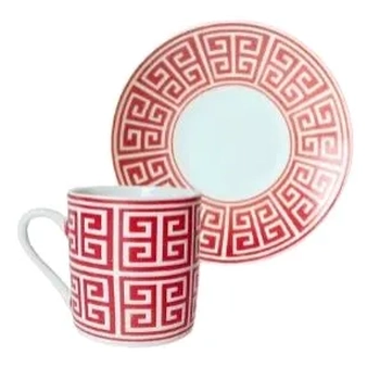 WX11549 CJ DE XICARAS DE CAFE C/ PIRES PORCELANA C/6