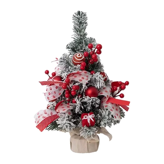 910632 MINI ARVORE NEVADA LUXO DECORADA  30CM