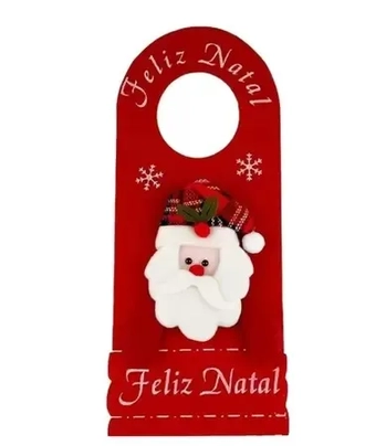 910653 ENFEITE P/ MACANETA NATALINA PAPAI NOEL 10X24CM