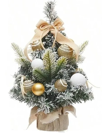 910637 MINI ARVORE NEVADA LUXO DECORADA  50CM