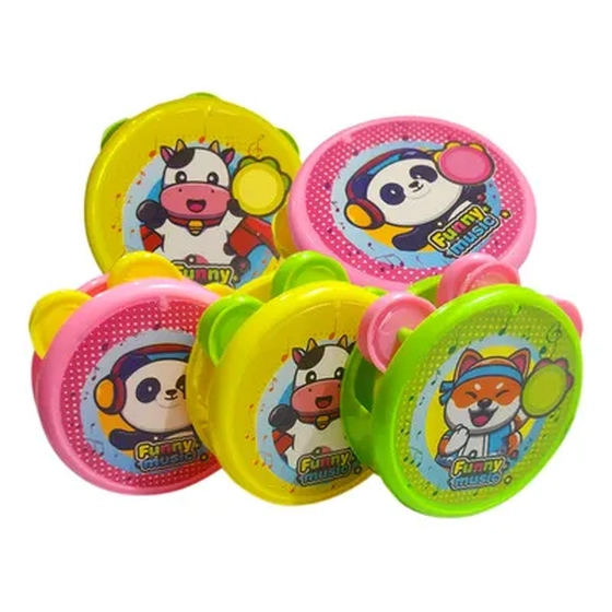 TS79223 PANDEIRO INFANTIL BICHOS 7CM