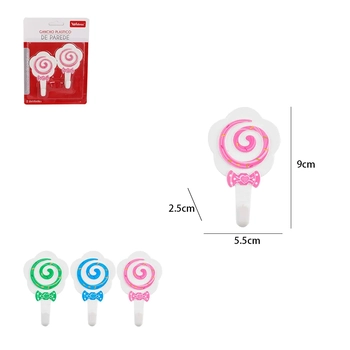 5420 CJ 2 GANCHOS PAREDE PIRULITO