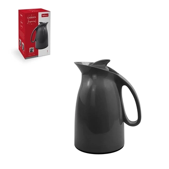 WG08472 GARRAFA TERMICA ROLHA IMPERIAL CINZA 1L
