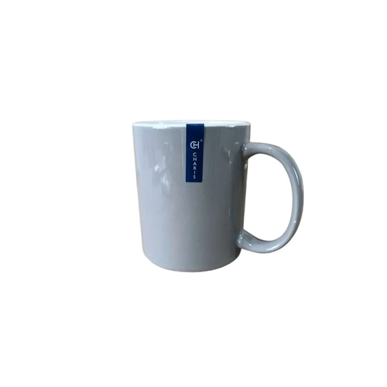 WX11971 CANECA CERAMICA IRIS DUAL CINZA E BRANCO 300ML