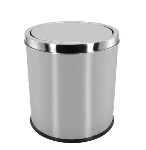 WX11506 LIXEIRA TAMPA BASCULANTE INOX REDONDA 3L