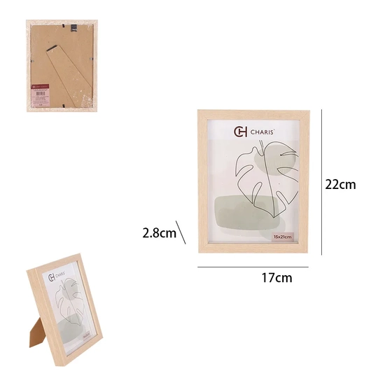 WX12889 PORTA RETRATO MDF CLEAN CASTANHO 15CM X 21CM