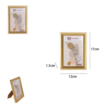 WX12983 PORTA RETRATO PP BELLA DOURADO 10CM X 15CM